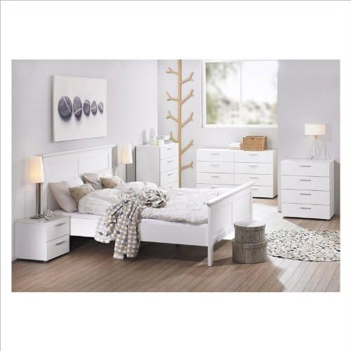 White 8 Drawer Double Dresser and Nightstand L371104