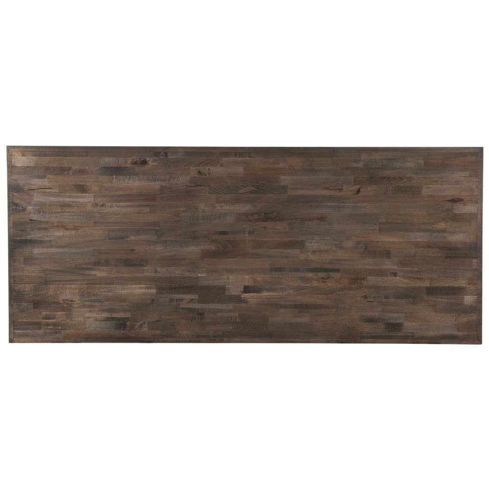 Recycled Wood Butcher Block Table Top with Espresso Finish W3014