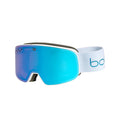 White Metallic Blue Matte Ski Goggles T957
