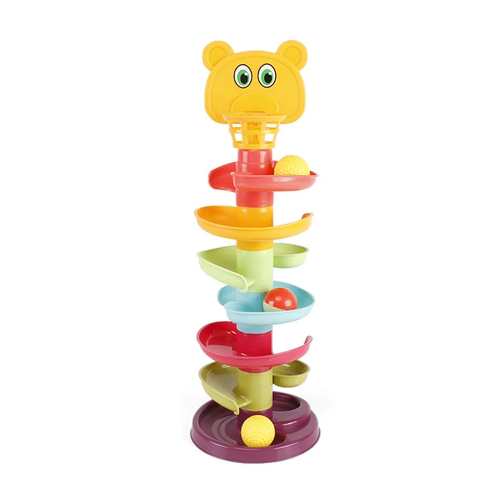 Kid Track Sliding Ball Tower Toy Stacking Toy with 3 Balls A614
