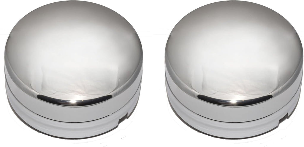 Pair of 2 Rear 17 Inch Steel Wheel Chrome Hub Center Caps Y237