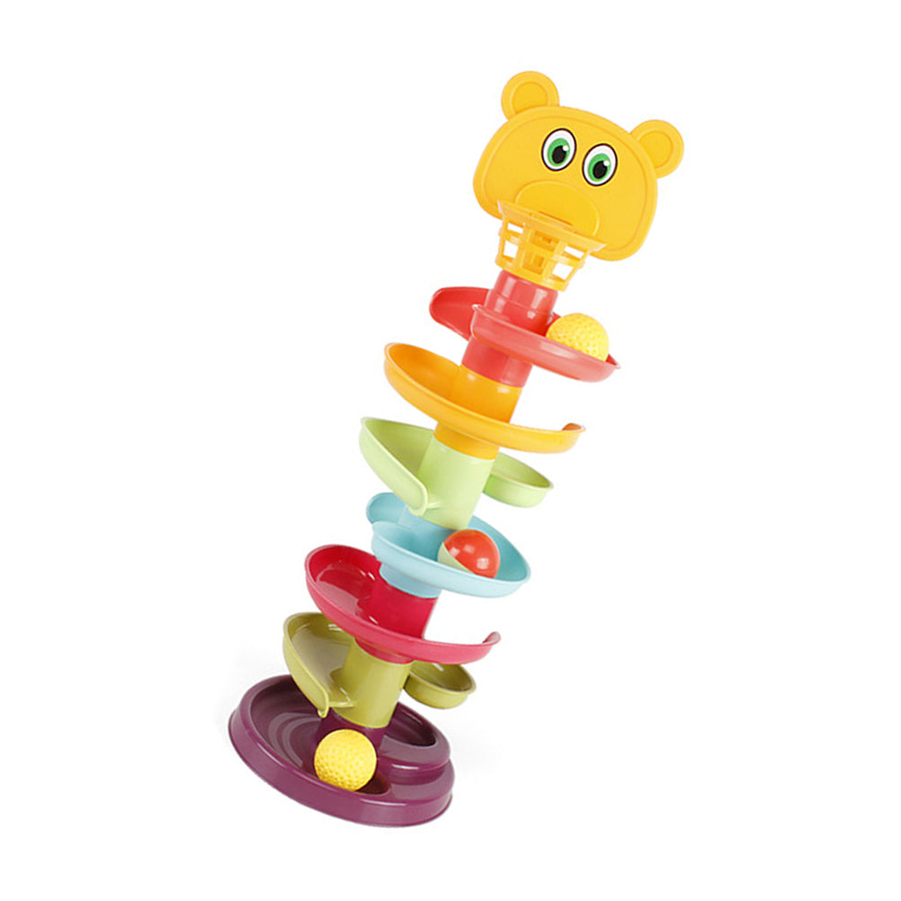 Kid Track Sliding Ball Tower Toy Stacking Toy with 3 Balls A614