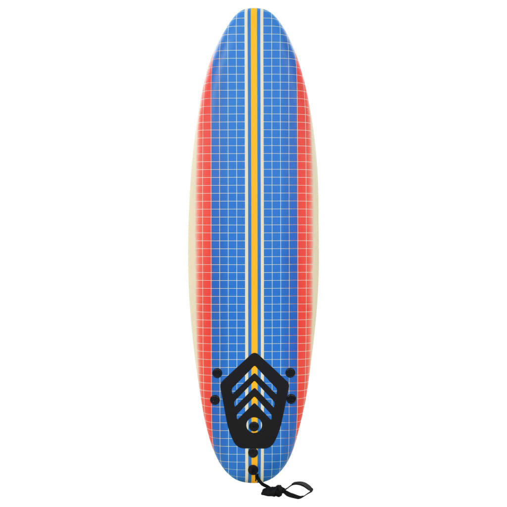 Surfboard with Leash and Plastic Fins Z1684