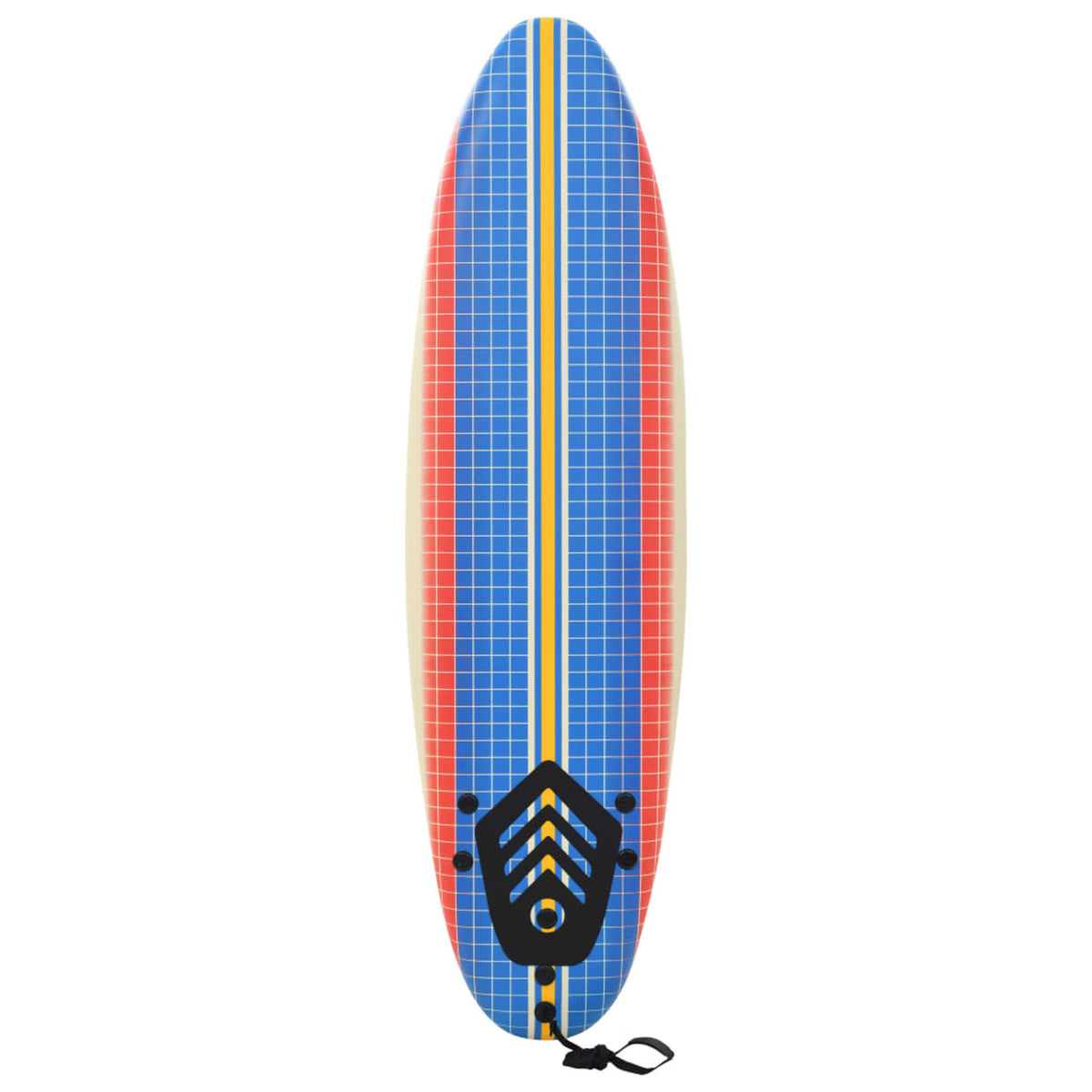 Surfboard with Leash and Plastic Fins Z1684