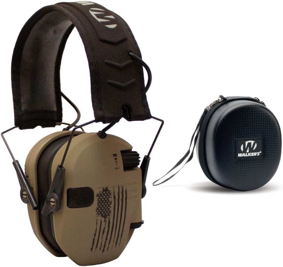 Razor Slim Electronic Shooting Hearing Protection Muff with Protective Case Z999148