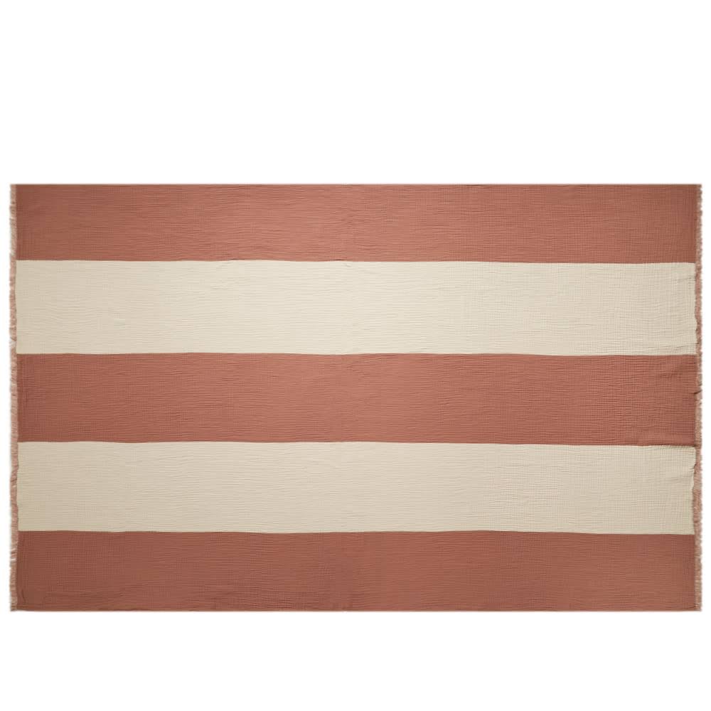 Cappuccino Crinkle Stripe Plaid 210 x 150 cm Q43371