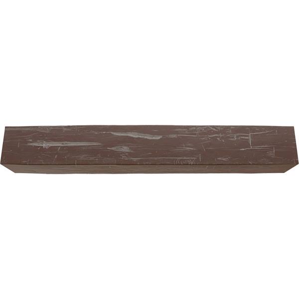 Hand Hewn Faux Wood Fireplace Mantel, Aged Pecan T9700