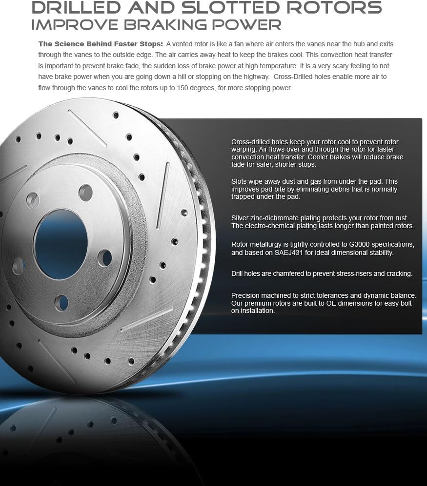 6 Lug Front and Rear Rotors for Ford Expedition Navigator V86767