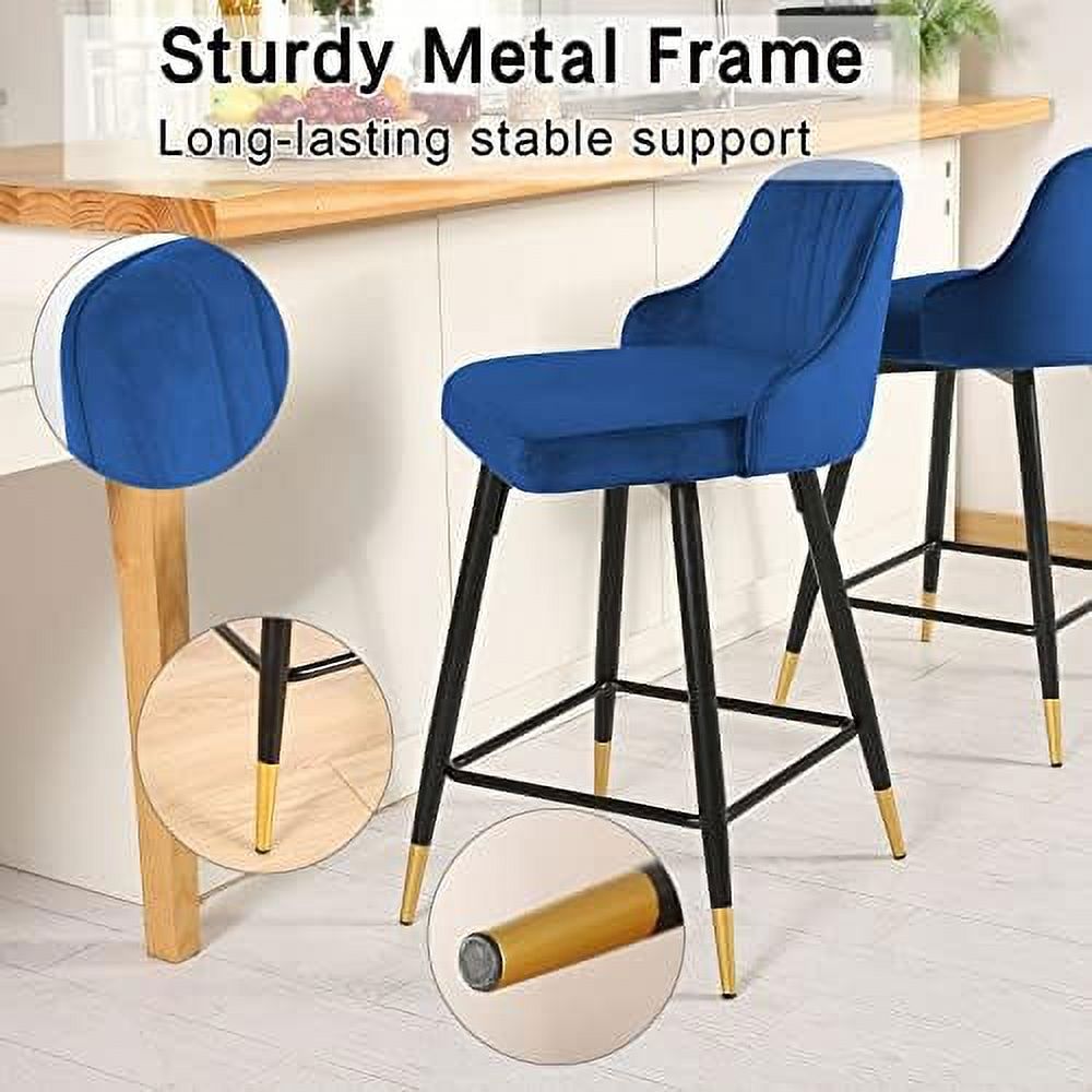 Gray Velvet Swivel Counter Height Stools Set of 2 Q16963