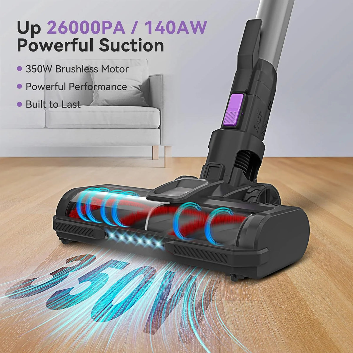 Cordless 6-in-1 Stick Vacuum Cleaner with 26Kpa Suction T6311