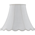 White 18x22 Vertical Piped Scallop Bell Shade V2922