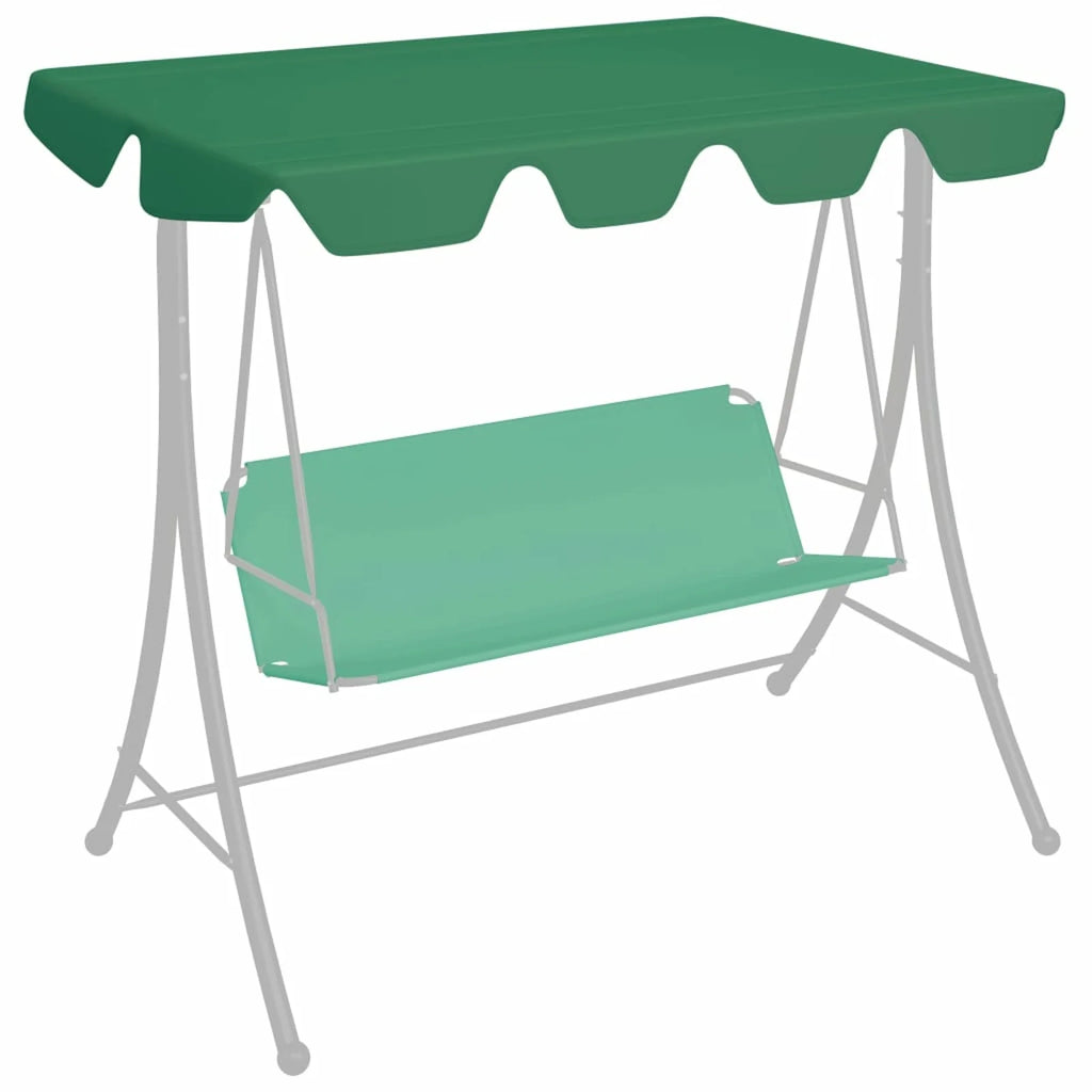 Green Replacement Canopy for Garden Swing 89"x73.2" 270 g/m² T375