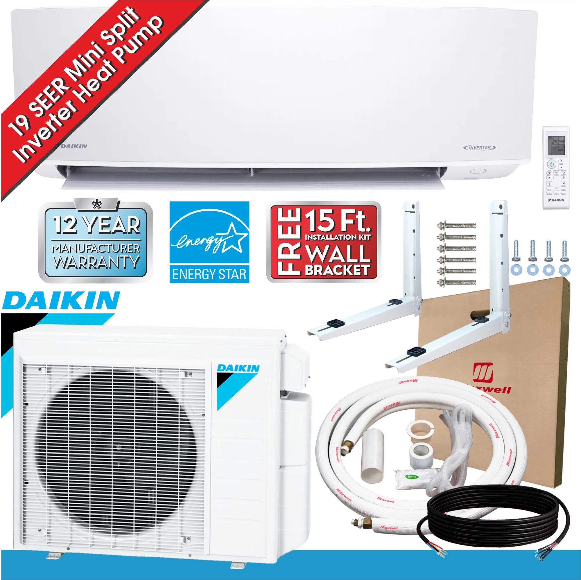 9,000 BTU Ductless Mini Split Air Conditioner Heat Pump Z987