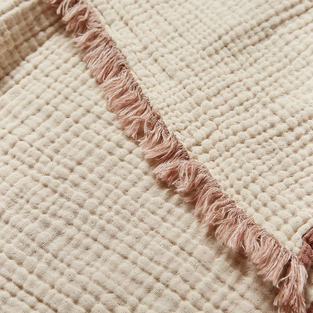 Cappuccino Crinkle Stripe Plaid 210 x 150 cm Q43371