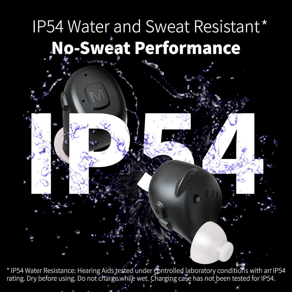Rechargeable Bluetooth Hearing Aids with Noise Cancelling, Pair V84625