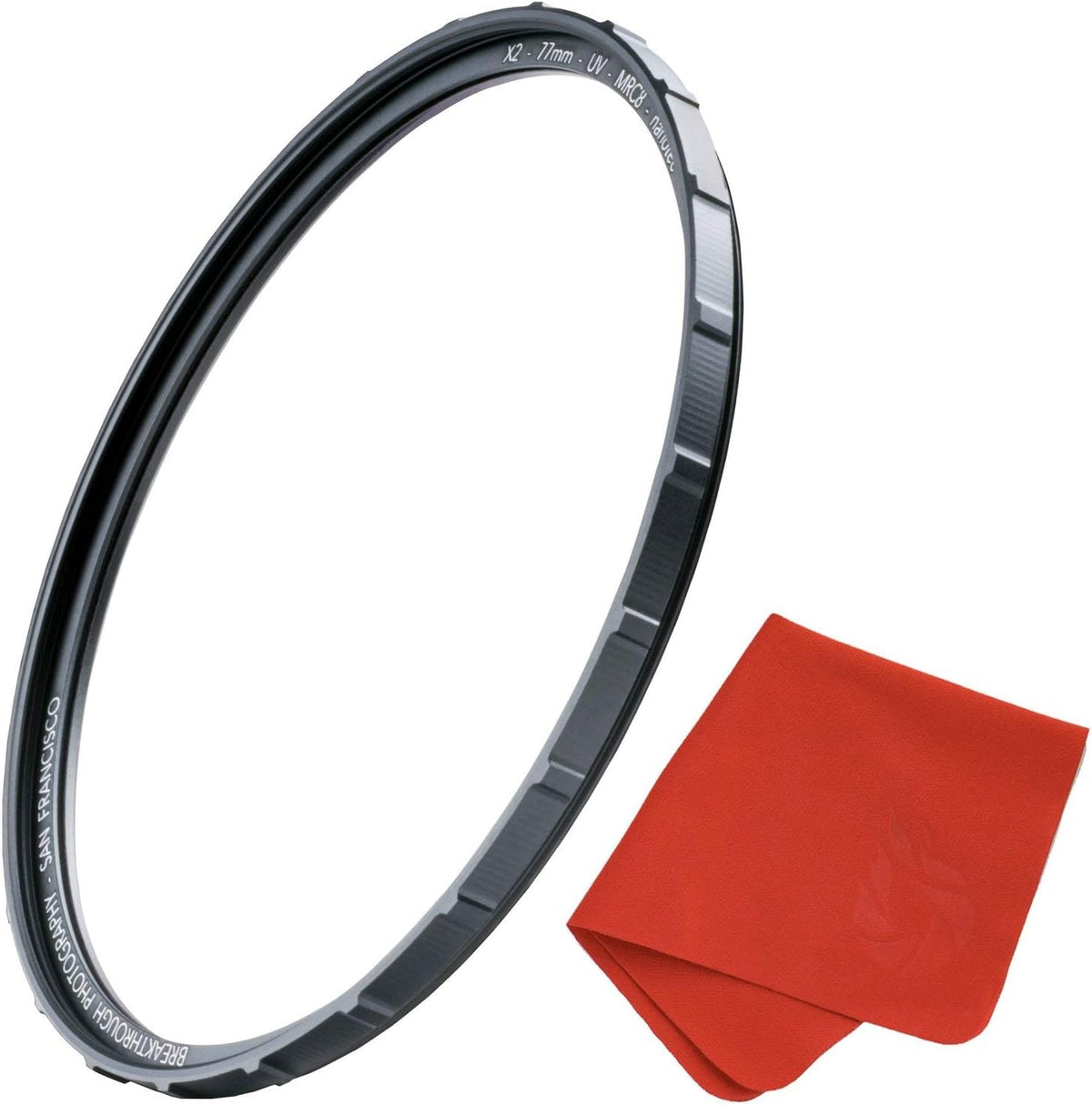 82mm X2 UV Filter for Camera Lenses with Lens Cloth, Pack of 2 L34432