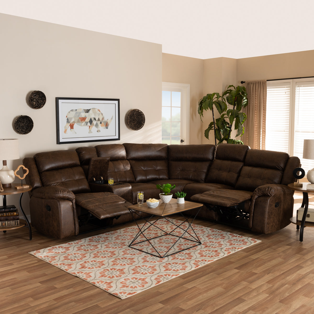 6-Piece Sectional Recliner Sofa H59045