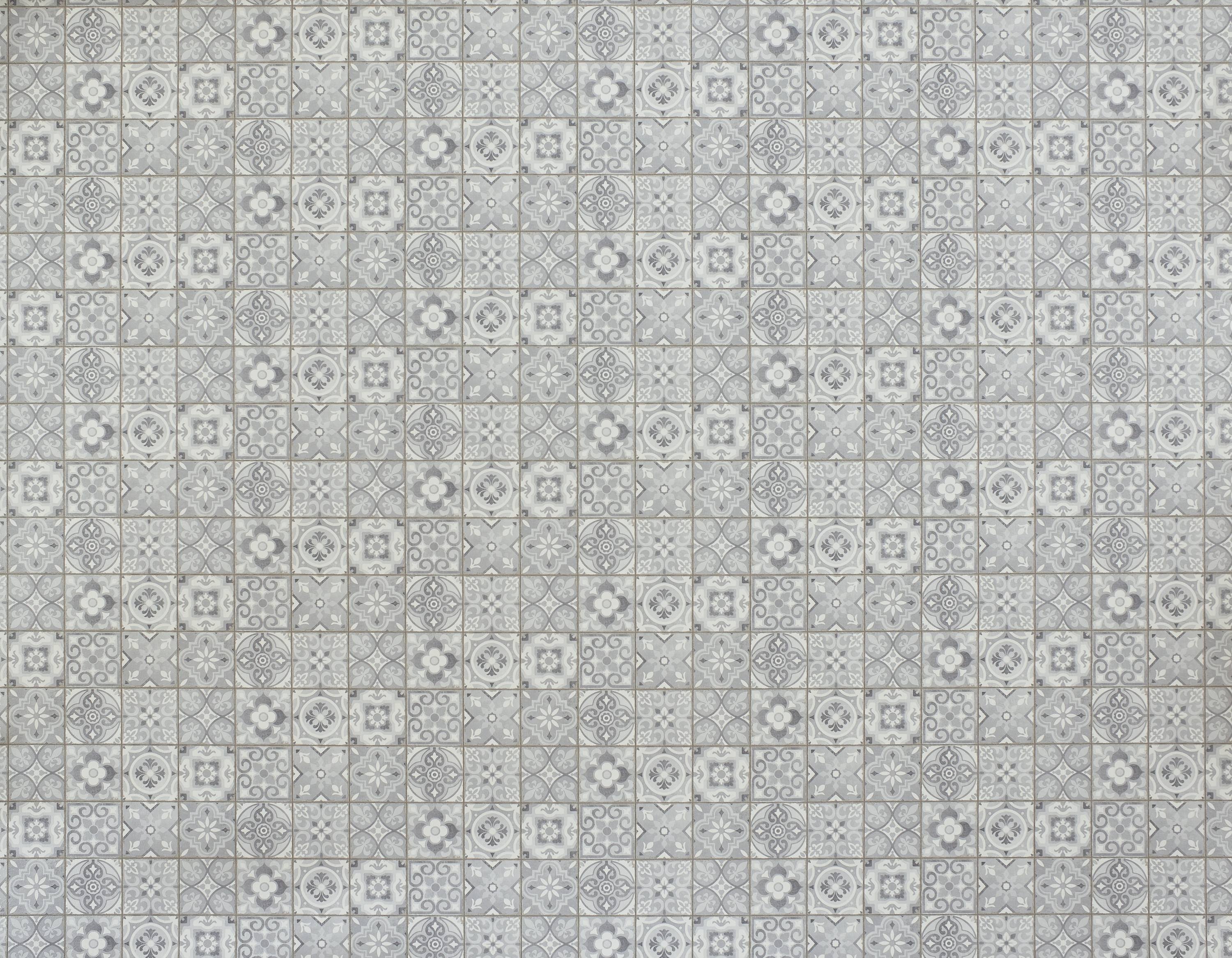 White Sand Stone Look Low-Gloss Finish Sheet Vinyl D4414
