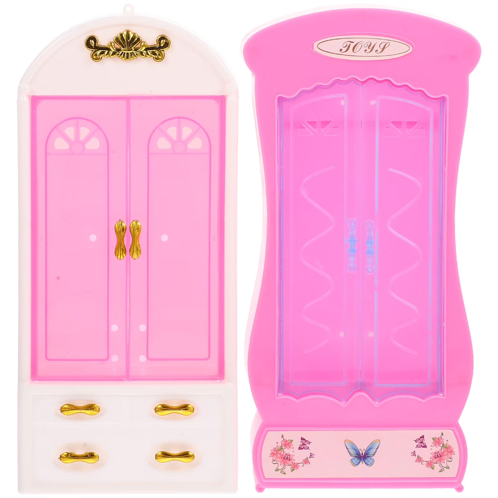 Miniature Doll Wardrobe Closet 2 Pcs E8884