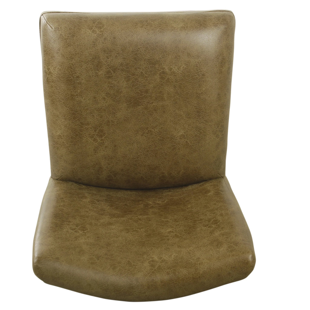 Distressed Brown Faux Leather Barstool M3642