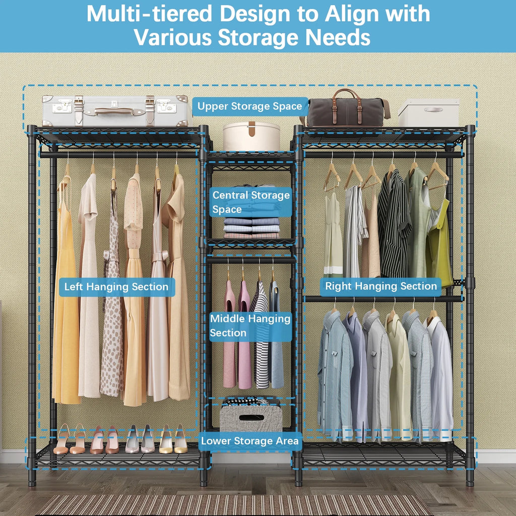 Black Freestanding Wire Garment Rack E2895