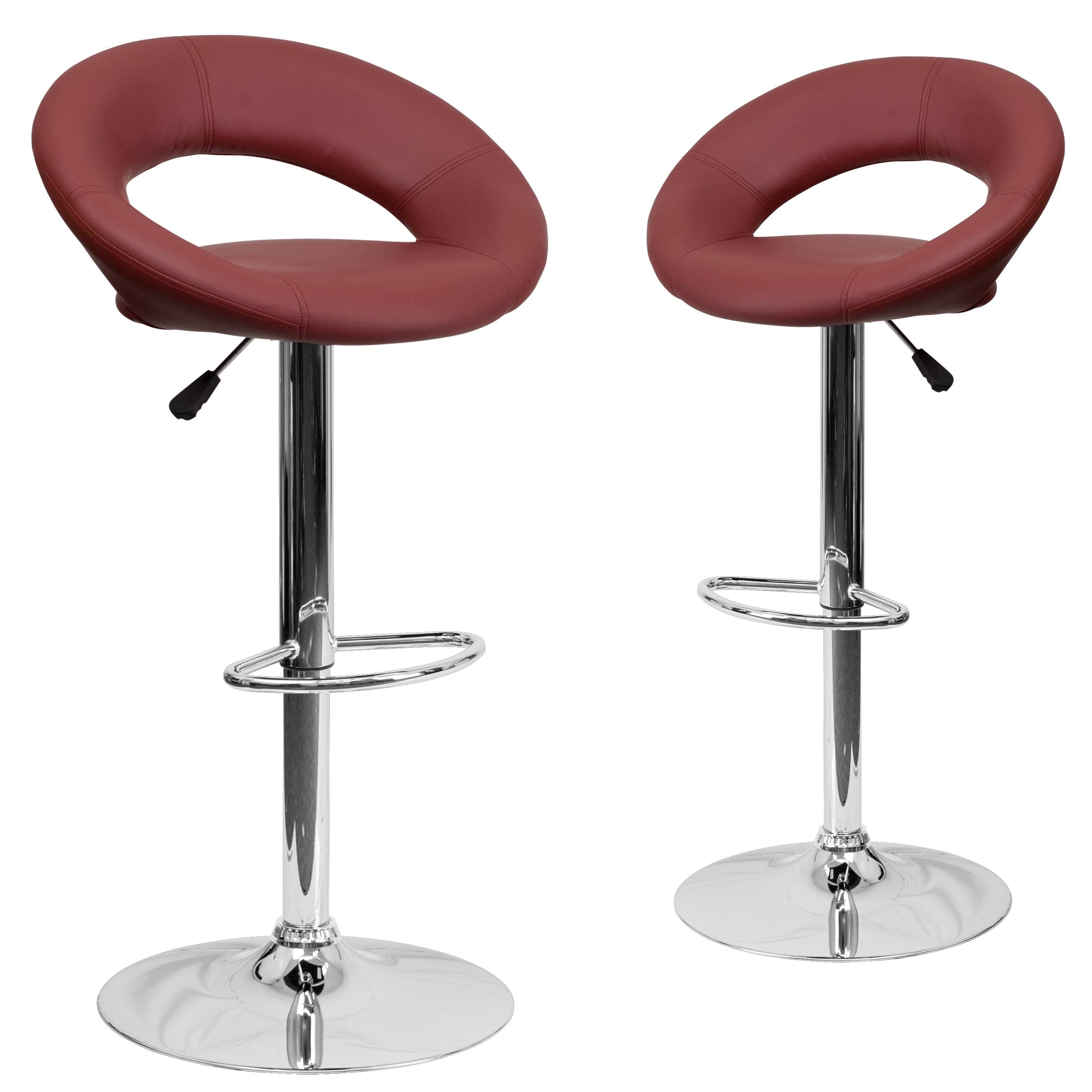 2 Pack Vinyl Adjustable Height Barstool Q2634