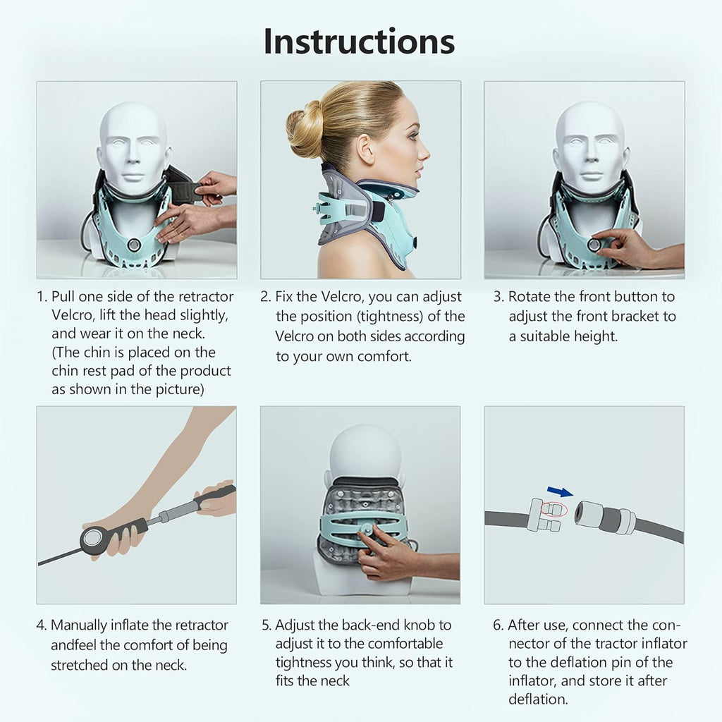 Adjustable Inflatable Cervical Neck Traction Device T599