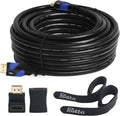 HDMI Cable 75 Feet with Built-in Signal Booster, 2 Piece Cable Ties, 2 Piece HDMI Adapters D909
