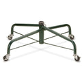 Green and Silver Rolling Artificial Christmas Tree Stand with Wheels R99694