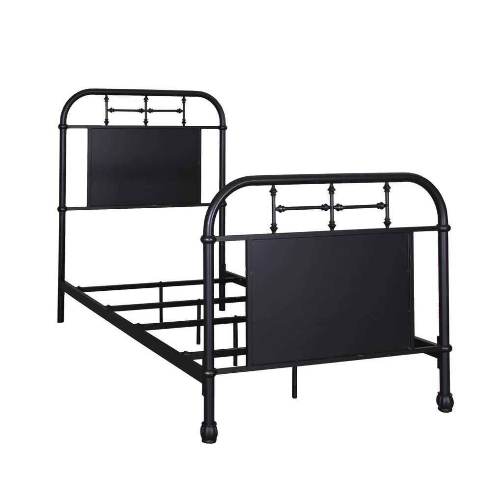 Twin Metal Bed Black F12546