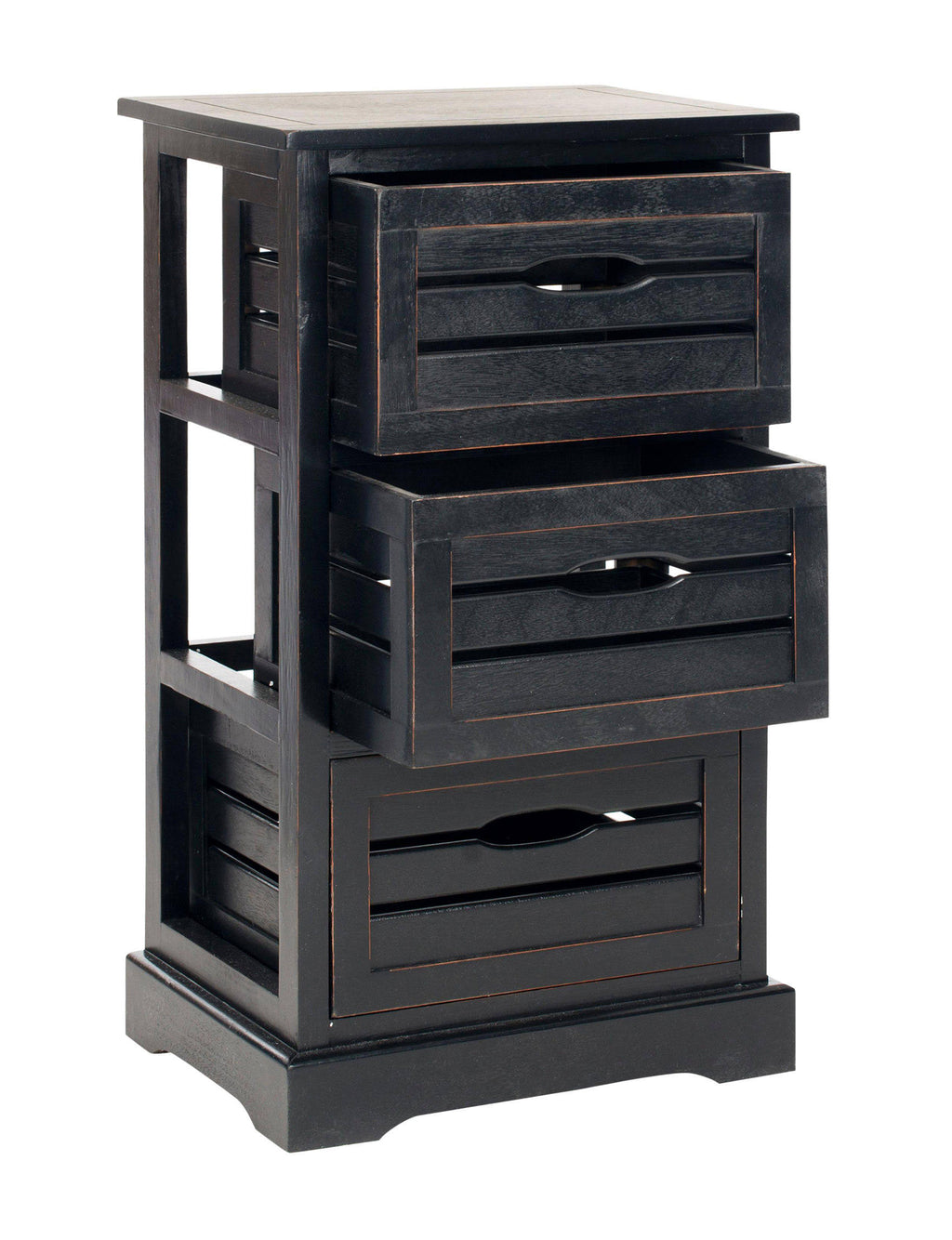 Black 3 Drawer Cabinet G359