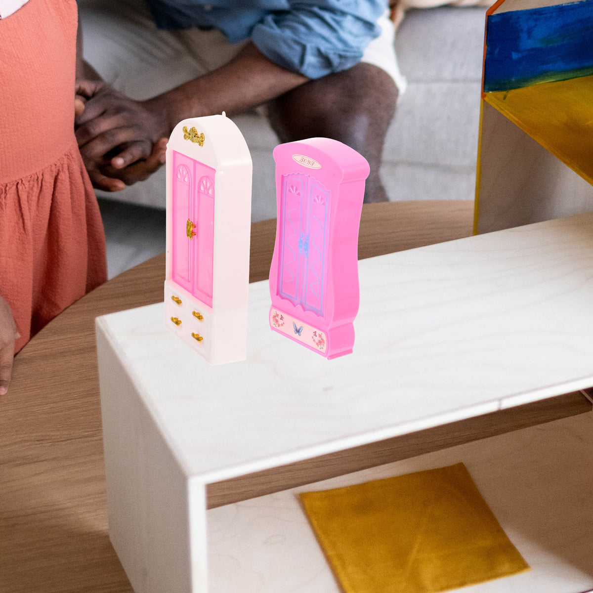 Miniature Doll Wardrobe Closet 2 Pcs E8884