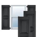 Black Raised Panel Shutters Pair T19666
