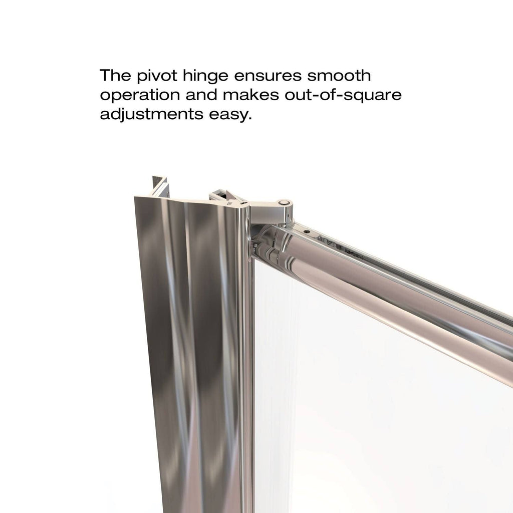 Pivot Framed Shower Door with Silver C474