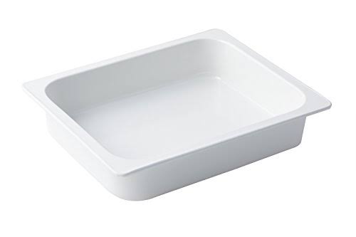 White Sandstone 4 Qt. Half Size Rectangular Food Pan S6153
