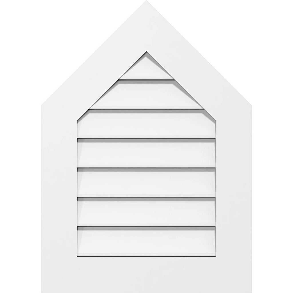 Peaked Top Surface Mount PVC Gable Vent W665