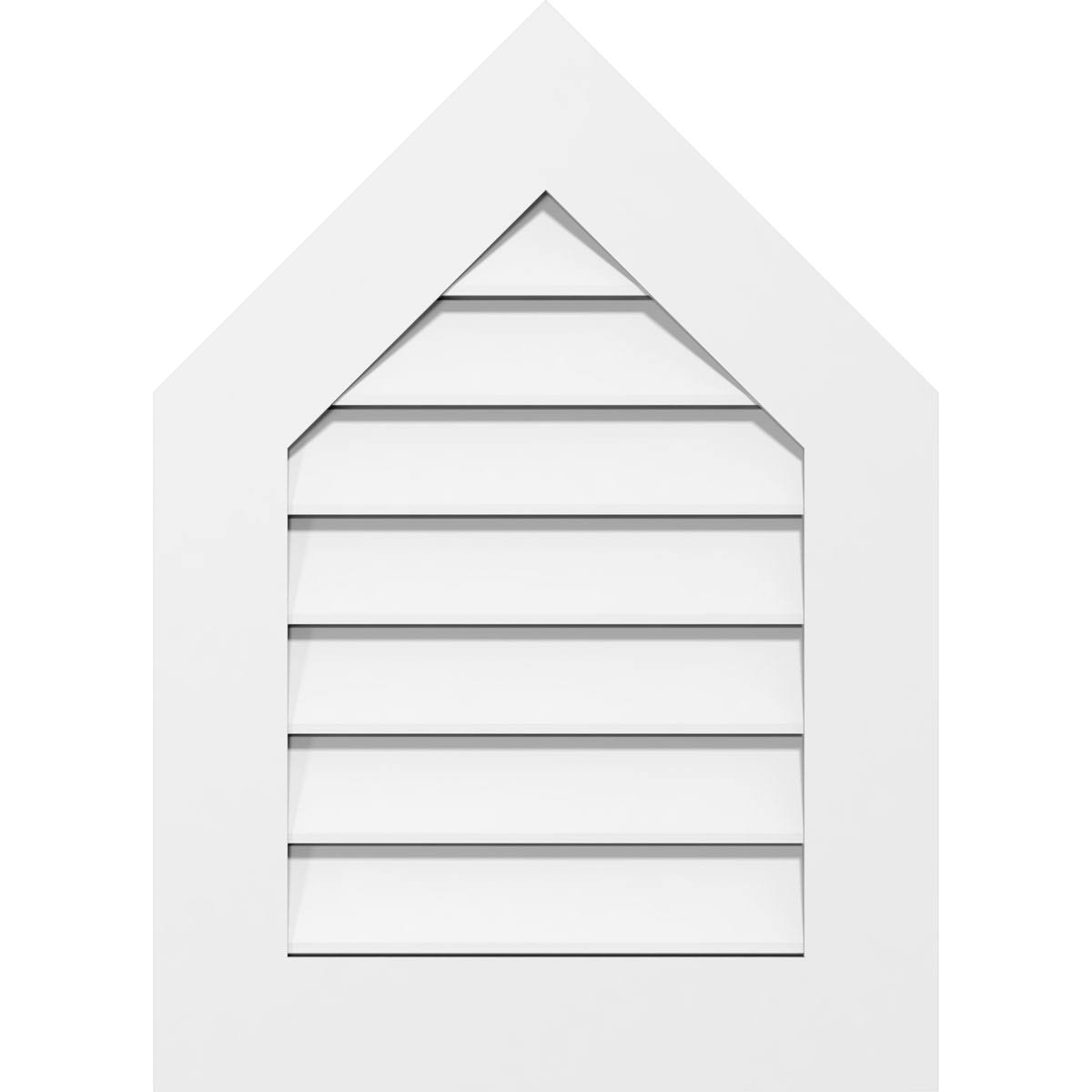 Peaked Top Surface Mount PVC Gable Vent W665