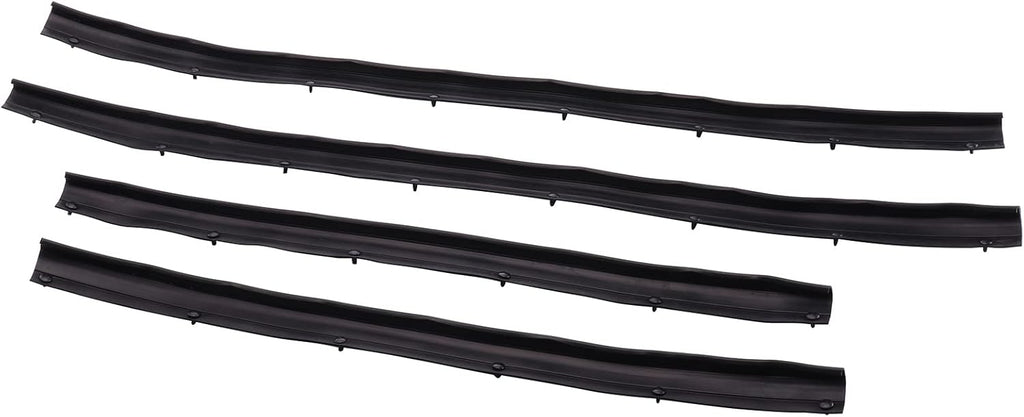 4Pcs Rubber Felt Door Seal Weatherstrip Trim for Ford F250 F350 F450 F550 Super Duty Crew Cab 1999-2016 Pack of 2 G4567