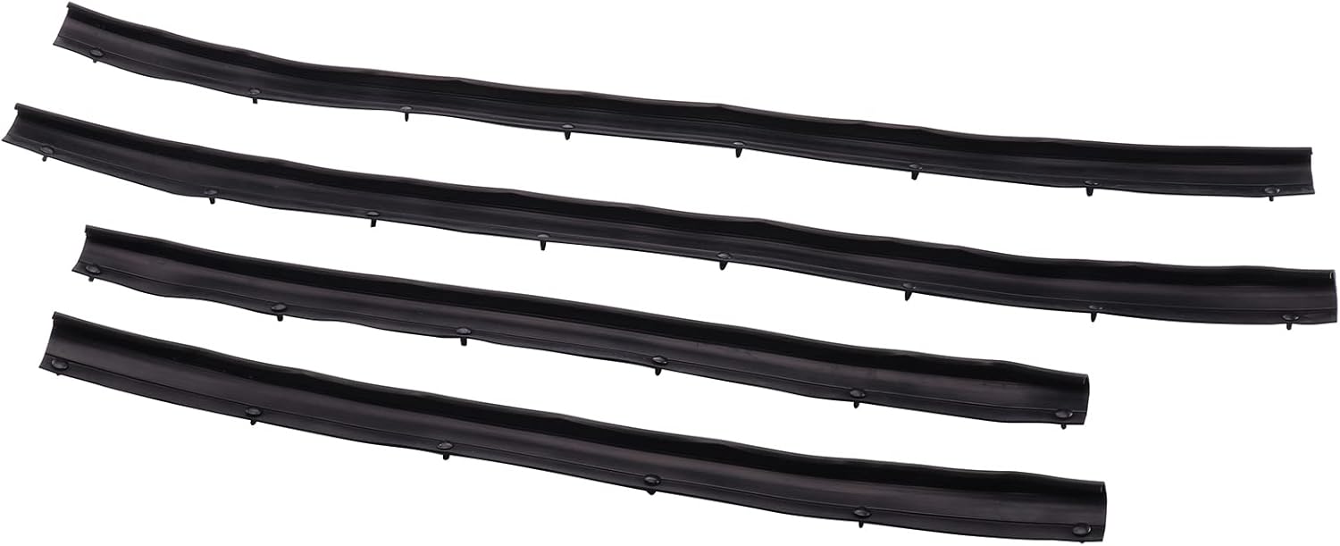4Pcs Rubber Felt Door Seal Weatherstrip Trim for Ford F250 F350 F450 F550 Super Duty Crew Cab 1999-2016 Pack of 2 G4567