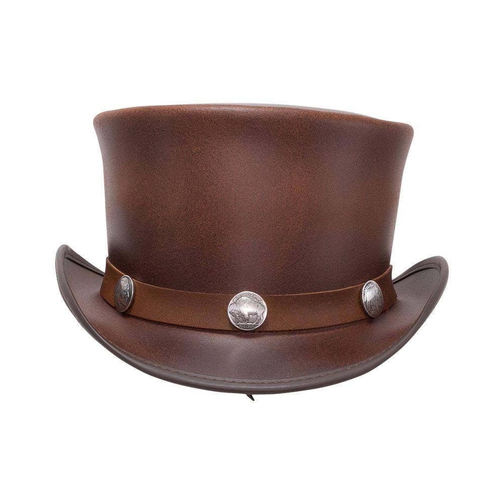 Leather Top Brown X-Large Hat Y74425