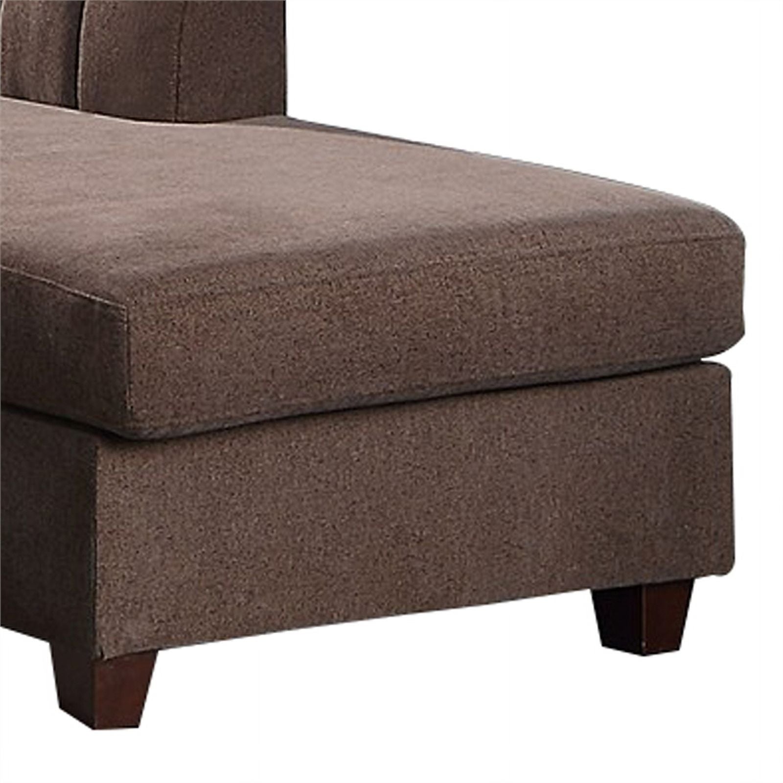 Brown Chenille 3 Piece Sectional Sofa Set F242