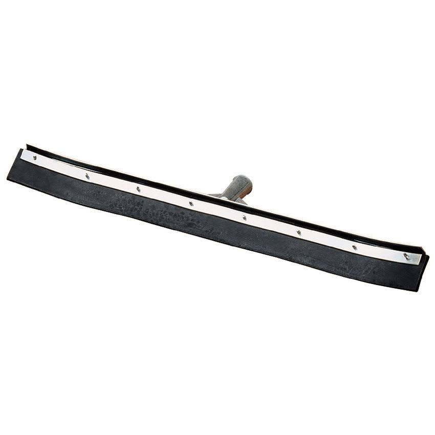 Curved End Rubber Squeegee with Metal Frame, Black F2165