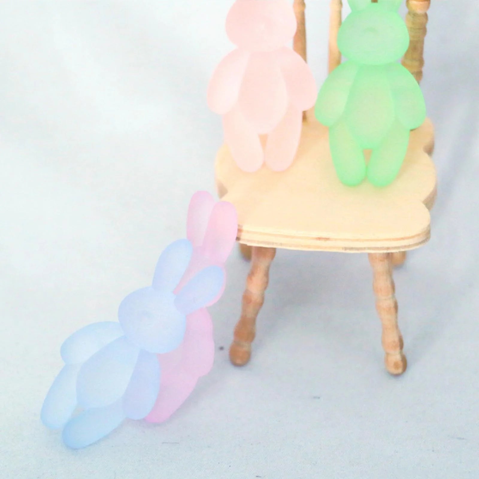 1/12 Scale Resin Rabbit Sculpture Dollhouse Model W7584