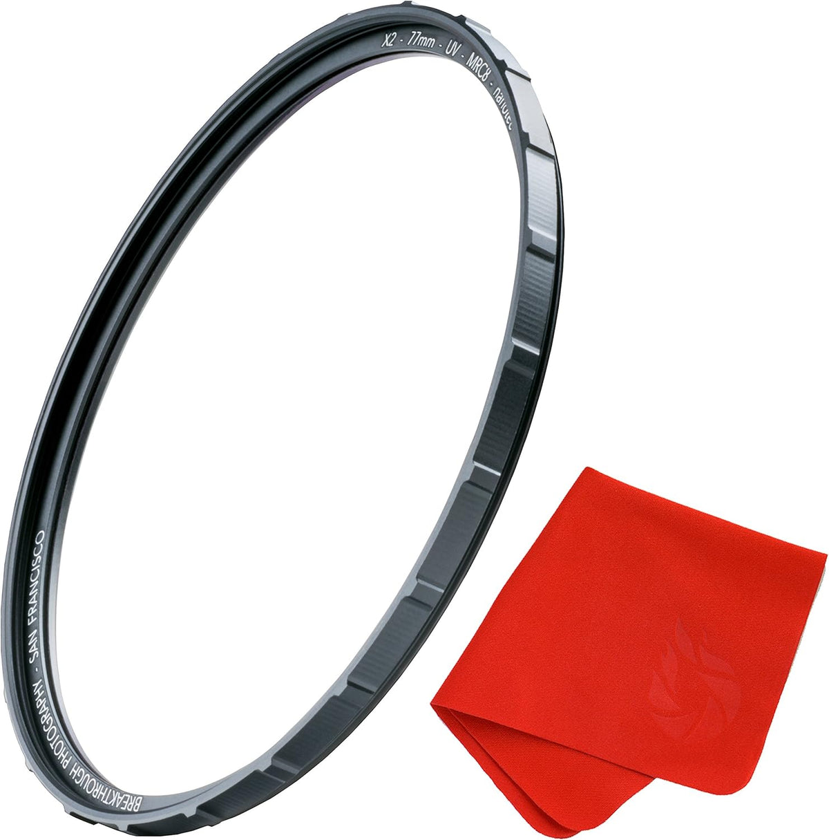 82mm X2 UV Filter for Camera Lenses with Lens Cloth, Pack of 2 L34432