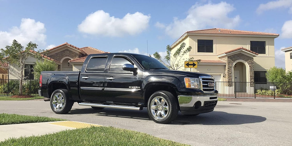Shatterproof Tape-on Window Deflectors for GMC Sierra Crew Cab, 4 pcs F491409