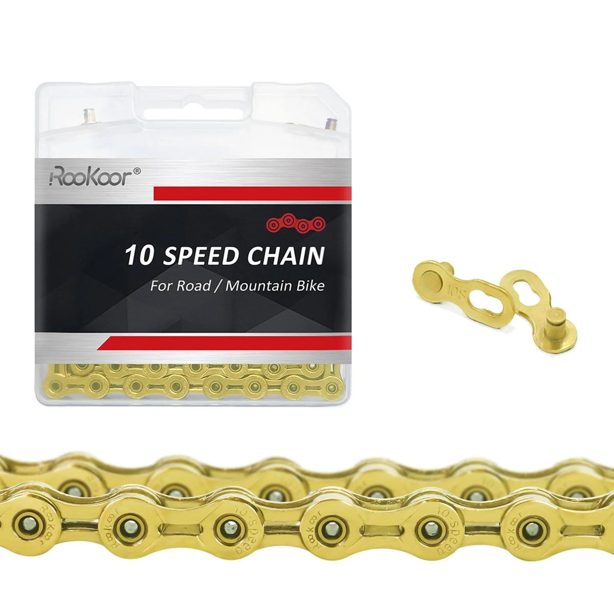 Yellow 116 Links Bicycle Chain I365