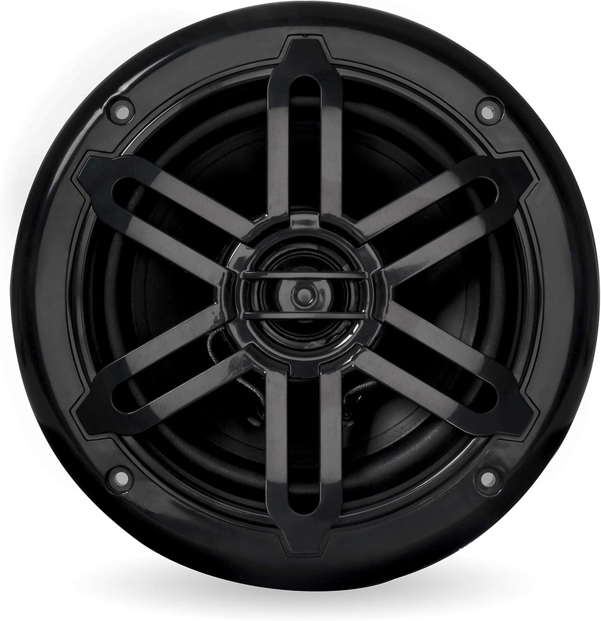 Four 1000 Watt Peak 6.5-inch 2-Way Marine Speakers with Bluetooth Amplifier C6441