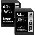 64GB 1000x SDXC UHS-II Memory Card 2 Pack A626834