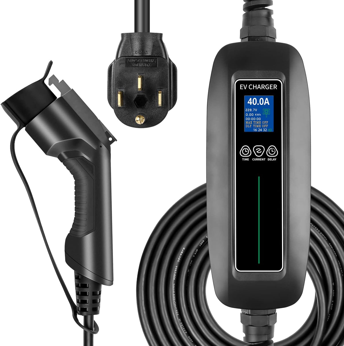 40Amp Level 2 Electric Vehicle Charger SAE J1772 NEMA14-50 25ft F70152