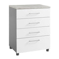 White 4 Drawer Base Cabinet P132